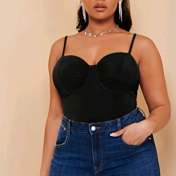 SHEIN Tops - SHEIN Bae Ruched Bust Bodysuit